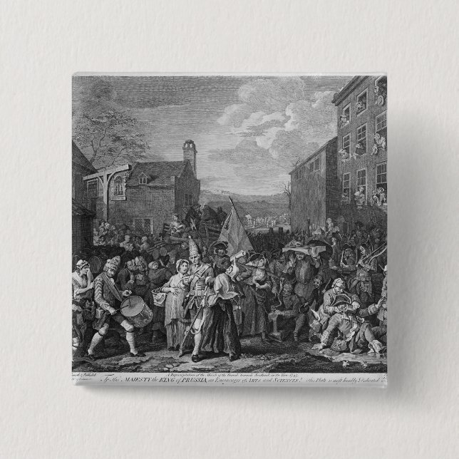 Chapa Cuadrada Una representación del marzo de los guardias (Anverso)