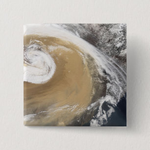 Chapa Cuadrada Una tormenta del polvo del asiático cruza el