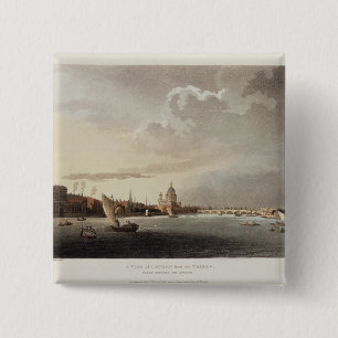 Chapa Cuadrada Una vista de Londres del Thames, 1809