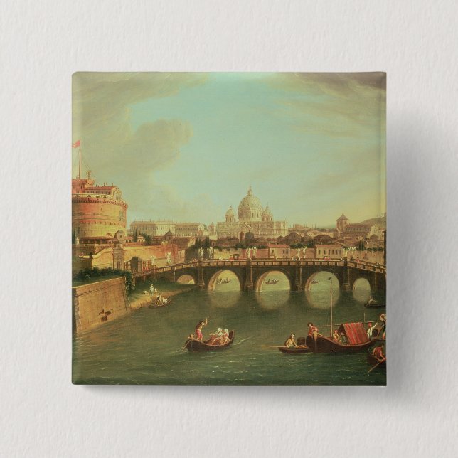 Chapa Cuadrada Una vista de Roma (Anverso)
