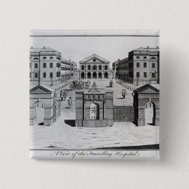 Chapa Cuadrada Una vista del hospital de expósito, 1756 (Anverso)