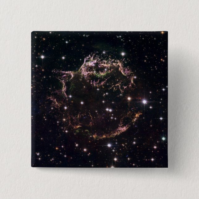 Chapa Cuadrada Una vista detallada de los restos destrozados (Anverso)