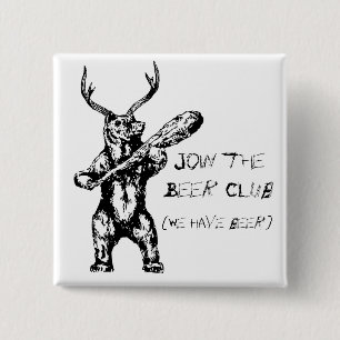 Chapa Cuadrada Únase a al club de la cerveza