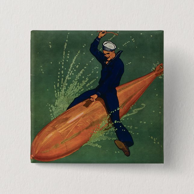 Chapa Cuadrada Únete a la Marina (Anverso)