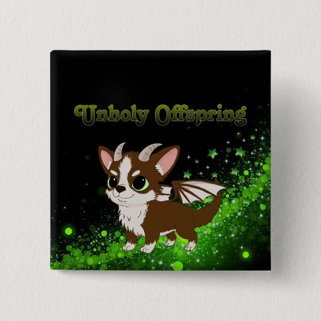 Chapa Cuadrada Unholy Offspring Button (Anverso)