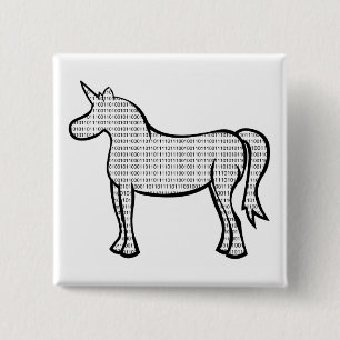 Chapa Cuadrada Unicornio binario