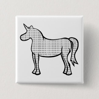 Chapa Cuadrada Unicornio binario