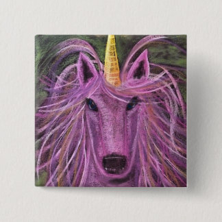 Chapa Cuadrada Unicornio rosado enrrollado