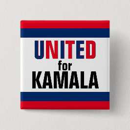 Chapa Cuadrada Unidos por el Presidente Kamala Harris 2024