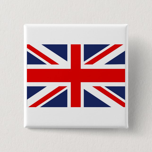 Chapa Cuadrada Union Jack Flag-Reino Unido (Anverso)
