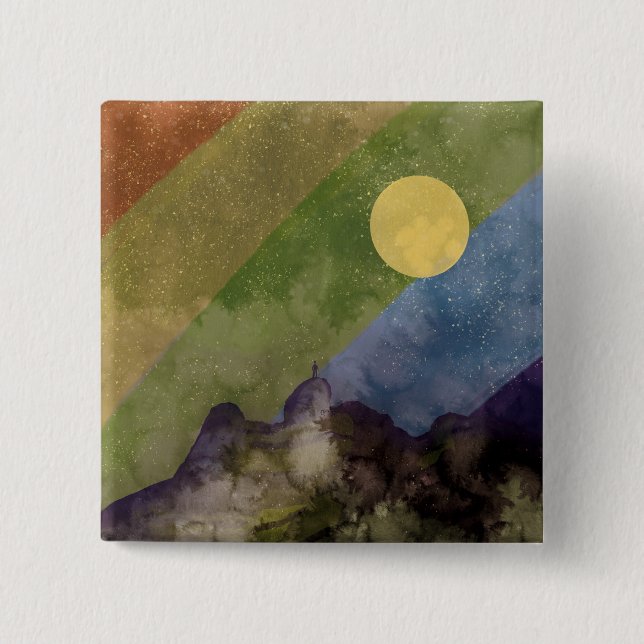 Chapa Cuadrada Universo arco iris (Anverso)