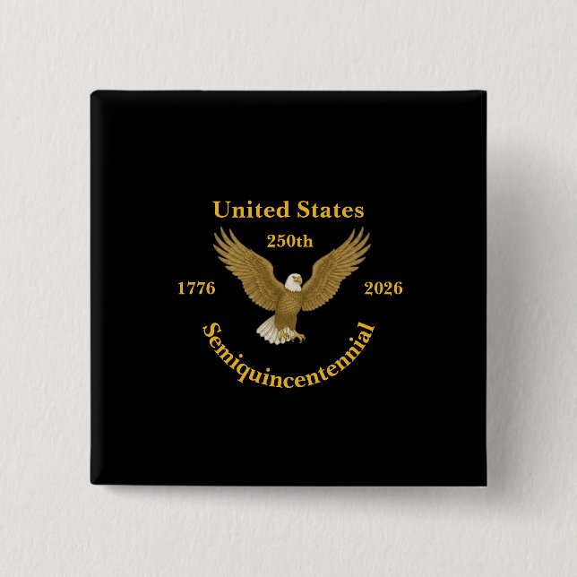 Chapa Cuadrada USA 250 Elegant Black Buttons (Anverso)