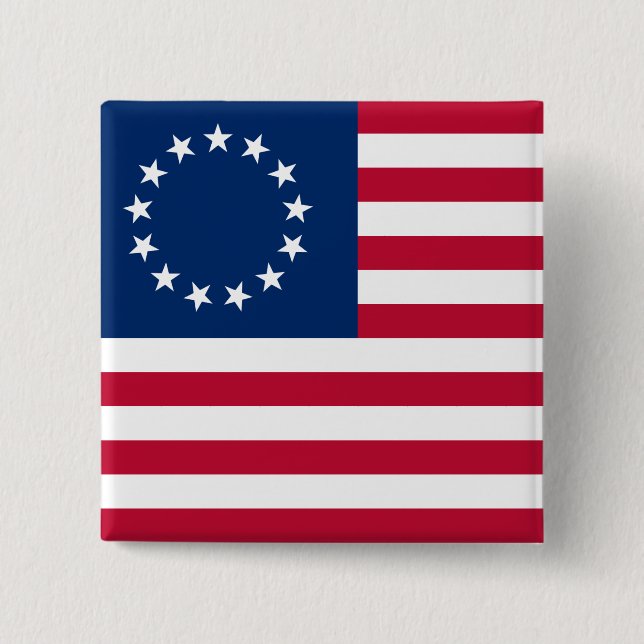 Chapa Cuadrada usa betsy ross flag (Anverso)