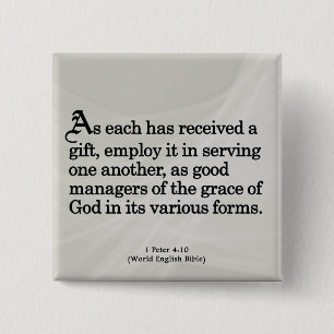 Chapa Cuadrada Using Gifts from God 1 Peter 4:10