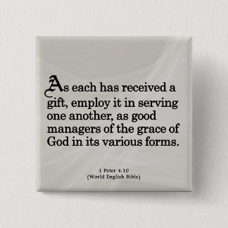 Chapa Cuadrada Using Gifts from God 1 Peter 4:10