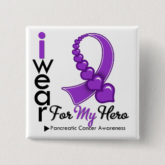 Chapa Cuadrada Uso Cinta Pancreática De Cáncer Para Mi Héroe