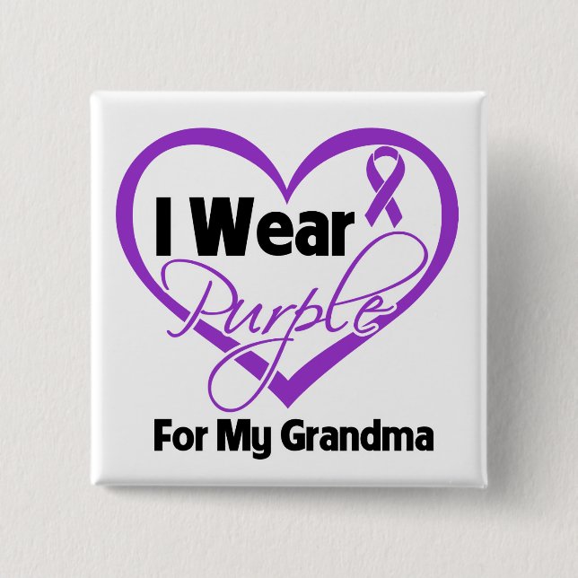 Chapa Cuadrada Uso Cinta Purple Heart - Abuela (Anverso)
