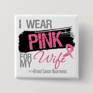 Chapa Cuadrada Uso Cinta Rosa Para Mi Esposa Con Cáncer De Mama