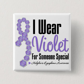 Chapa Cuadrada Uso Hodgkins Lymphoma Ribbon (Especial De Alguien)