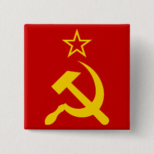 Chapa Cuadrada USSR Flag - Soviet Union Flag