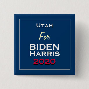 Chapa Cuadrada Utah para BIDEN HARRIS 2020 Square