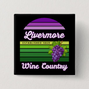 Chapa Cuadrada Uvas de rayas púrpura y verde de Livermore Wine Co