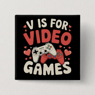Chapa Cuadrada V Es Para Videojuegos Divertidos Día de San Valent