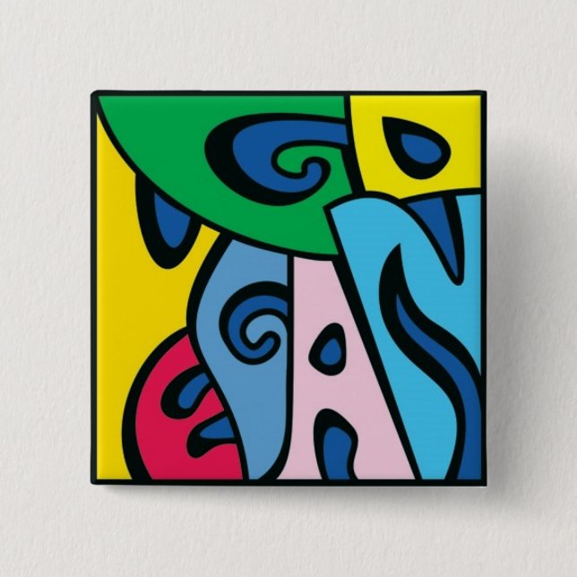 Chapa Cuadrada VA el VEGANO - estilo 1 (Anverso)