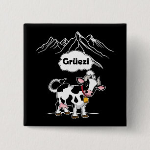 Chapa Cuadrada Vaca suiza - Grüezi - Suiza Viaje