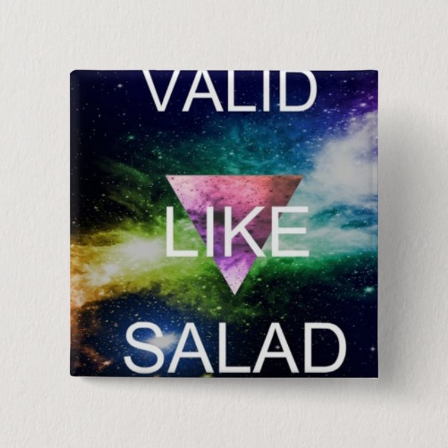Chapa Cuadrada válido como la ensalada: * (Anverso)