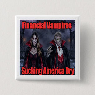 Chapa Cuadrada Vampiro financiero Trump