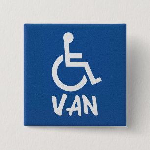 Chapa Cuadrada Van con discapacidad