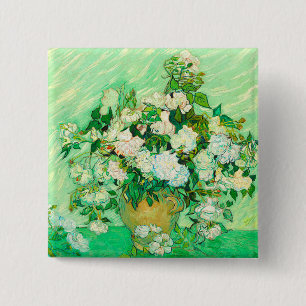 Chapa Cuadrada Van Gogh White Roses
