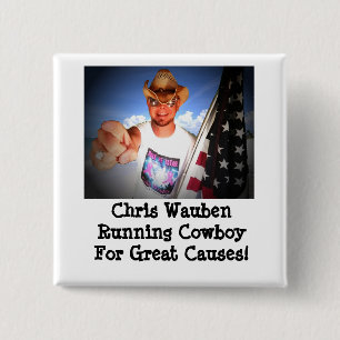 Chapa Cuadrada Vaquero corriente de Chris Wauben para el gran