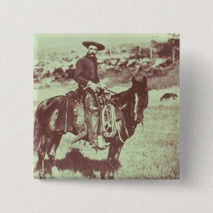Chapa Cuadrada Vaquero de Montana, c.1880 (foto de b/w)