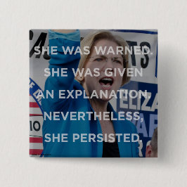 Chapa Cuadrada Vedado de Elizabeth sin embargo ella persistió