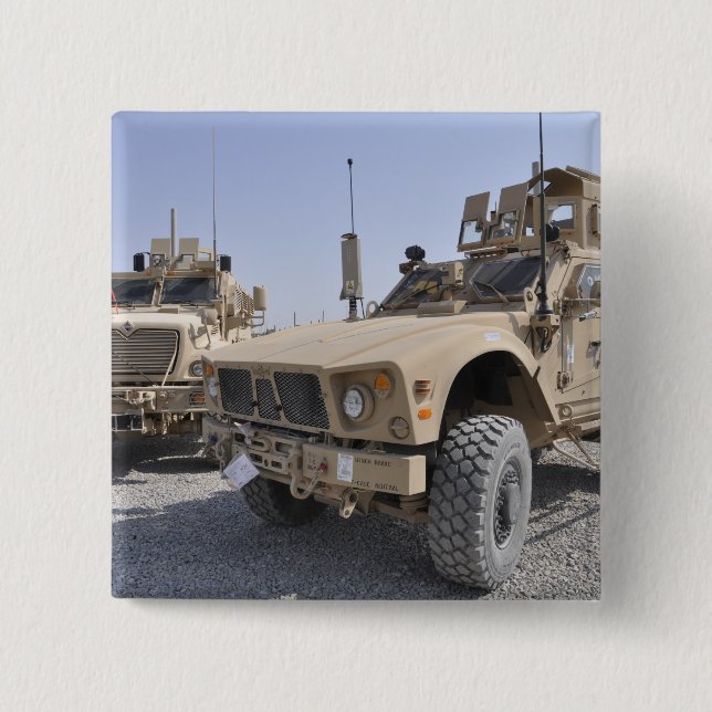 Chapa Cuadrada Vehículo protegido contra emboscadas M-ATV resiste (Anverso)