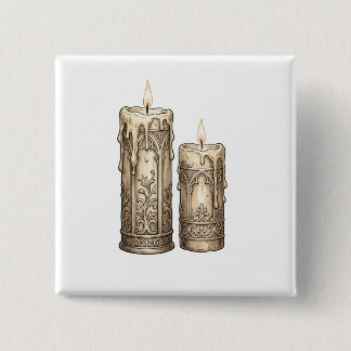 Chapa Cuadrada Velas góticas vintage ornamentadas