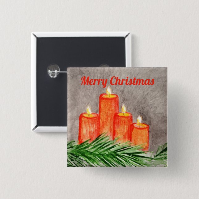 Chapa Cuadrada Velas navidades (Anverso y reverso)
