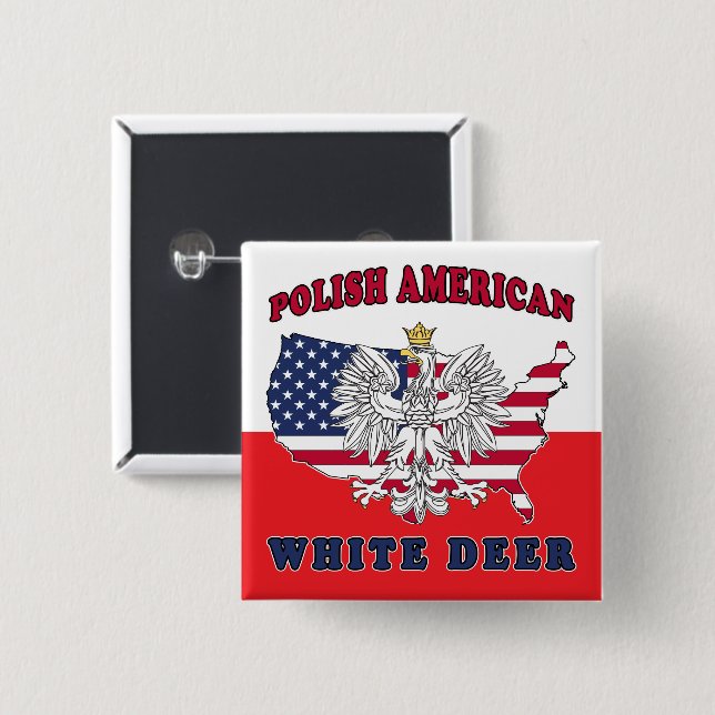 Chapa Cuadrada Venado blanco Texas Norteamericano (Anverso y reverso)