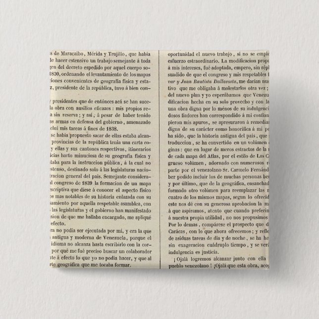 Chapa Cuadrada Venezuela (Anverso)