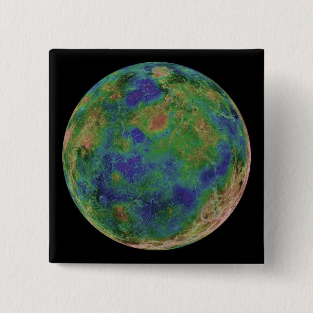 Chapa Cuadrada Venus centrado en el Polo Sur (Anverso)