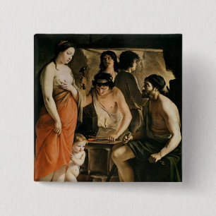 Chapa Cuadrada Venus en la fragua de Vulcan, 1641