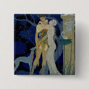 Chapa Cuadrada Venus y Adonis (litho del color)