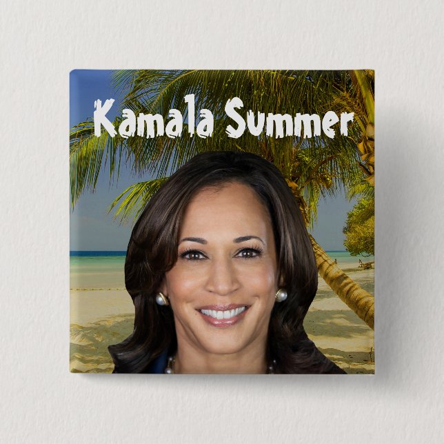 Chapa Cuadrada Verano de Kamala 2024 (Anverso)