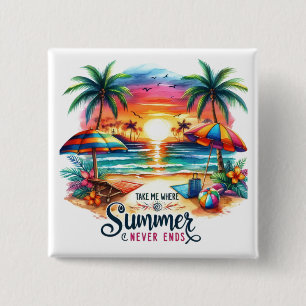 Chapa Cuadrada Verano Vibes Brushstrot Beach Sunset-34626 Sticke