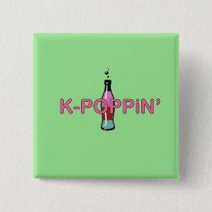 Chapa Cuadrada Verde de Kpoppin