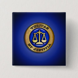 CHAPA CUADRADA VERITAS EN AZUL