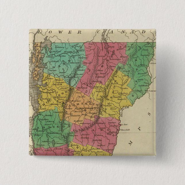 Chapa Cuadrada Vermont 9 (Anverso)