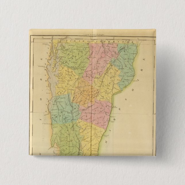 Chapa Cuadrada Vermont US (Anverso)